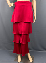 Load image into Gallery viewer, OSMAN LONDON TIERED FELIX TROUSERS - Lava Red Satin - Women&#39;s Size UK 10
