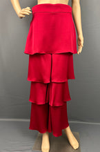 Load image into Gallery viewer, OSMAN LONDON TIERED FELIX TROUSERS - Lava Red Satin - Women&#39;s Size UK 10
