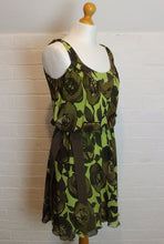 Load image into Gallery viewer, MOSCHINO Ladies Green 100% Silk Floral Pattern Dress - Size IT 42 - UK 10
