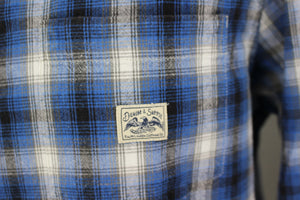 RALPH LAUREN Mens Blue Check Pattern Long Sleeved SHIRT Size Large - L