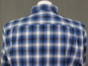 RALPH LAUREN Mens Blue Check Pattern Long Sleeved SHIRT Size Large - L