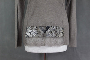 PERUZZI Ladies Wool Blend JUMPER with Lace Detail - Size IT 40 - UK 8