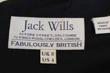 Load image into Gallery viewer, JACK WILLS Ladies Black Metallic Patterned DRESS - Size UK 8 - US 4
