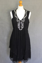 Load image into Gallery viewer, TEMPERLEY LONDON Black Silk EMBELLISHED DRESS Size UK 12 - US 8 ALICE TEMPERLEY
