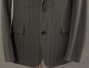 HUGO BOSS Mens CRENKO Cotton Blend Grey Checked BLAZER / SPORTS JACKET Size IT 50 - UK 40" Chest