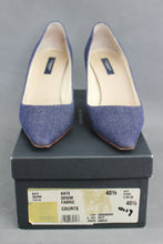 Load image into Gallery viewer, BURBERRY London KATE Denim High Heel COURT SHOES Size EU 40.5 - UK 7.5 - US 9.5

