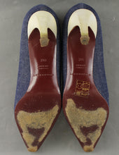 Load image into Gallery viewer, BURBERRY London KATE Denim High Heel COURT SHOES Size EU 40.5 - UK 7.5 - US 9.5
