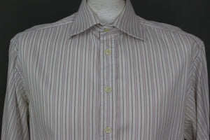 BURBERRY London Mens Purple Striped SHIRT - Size 16" Collar - Large - L