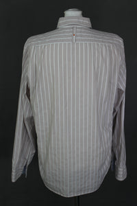 HUGO BOSS Mens CANTOS-1 Striped Long Sleeved SHIRT - Size Large - L