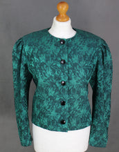 Load image into Gallery viewer, Vintage CHRISTIAN DIOR Coordonnés Green Silk Blend JACKET Size FR 38 UK 10
