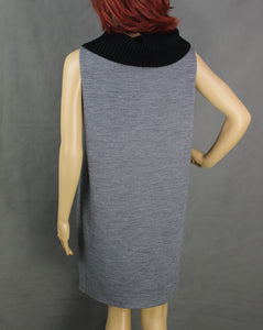 MOSCHINO CHEAPandCHIC Ladies Grey Virgin Wool Roll Neck DRESS Size IT 40 - UK 8