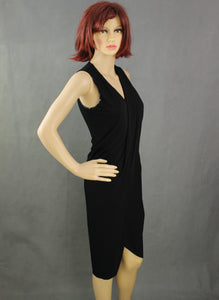 HELMUT LANG Ladies Crossover Drape Sleeveless Black DRESS - Size Small S