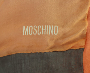 MOSCHINO Ladies Silk Linen & Cotton Blend SCARF - 135cm x 40cm