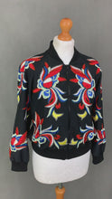 Load and play video in Gallery viewer, alice + olivia Black Silk FELISA Embellished BOMBER JACKET - Size XS Extra Small
