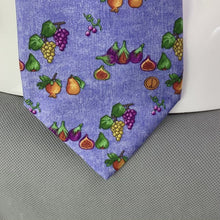 Load and play video in Gallery viewer, DUNHILL Mens Blue 100% SILK Still Life Fruit Graphic TIE - Made in Italy

