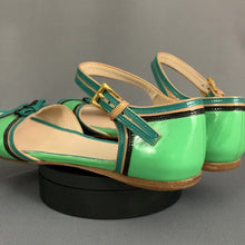 Load and play video in Gallery viewer, PRADA Green Leather SANDALS / SHOES Size 37.5 - UK 4.5

