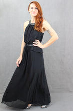 Load image into Gallery viewer, PINKO Black TASTONI ABITO CREPE MAXI DRESS Size IT 42 - UK 10
