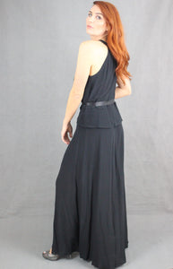 PINKO Black TASTONI ABITO CREPE MAXI DRESS Size IT 42 - UK 10
