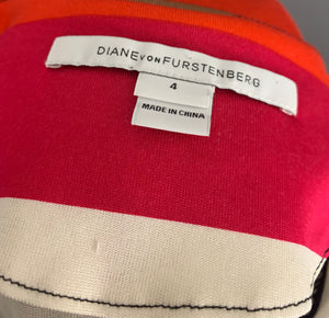 DIANE von FURSTENBERG ROSE DRESS - 100% Silk - Women's Size US 4 - UK 6 DVF