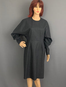 CÉLINE DRESS - Grey Wool & Cashmere - Women's Size FR 42 - UK 14 - IT 46 - Large