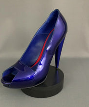 Load and play video in Gallery viewer, ALEXANDER McQUEEN COURT SHOES - ELECTRIC BLUE PATENT LEATHER - Size 40.5 - UK 7.5
