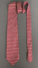 Load and play video in Gallery viewer, CORNELIANI 100% SILK TIE - Red Diamond Pattern - Made in Italy
