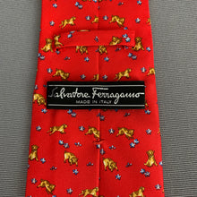 Load image into Gallery viewer, SALVATORE FERRAGAMO RED TIE - 100% SILK - Made in Italy
