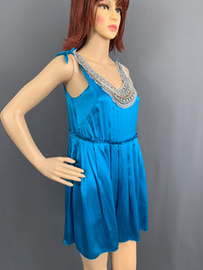 3.1 PHILLIP LIM DRESS - Blue 100% Silk - Women's Size US 0 - UK 4