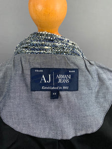 ARMANI JACKET - Blue Wool Blend - Women's Size IT 44 - UK 12