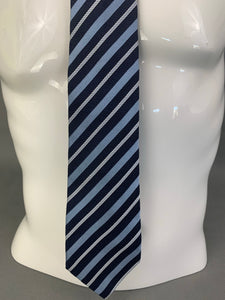 ARMANI COLLEZIONI Mens Blue Striped 100% Silk TIE - Made in Italy