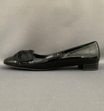 Load image into Gallery viewer, SALVATORE FERRAGAMO FLAT SHOES - Black Patent Leather - Size 9 C - UK 6.5 - EU 39.5
