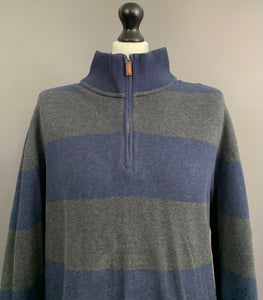 GANT ZIP NECK JUMPER - Mens Size 2XL - XXL