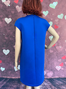 VERSACE Blue Neoprene DRESS - Size IT 44 - UK 12