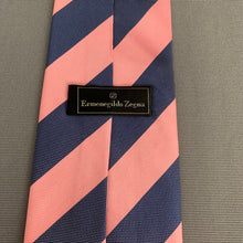 Load image into Gallery viewer, ERMENEGILDO ZEGNA TIE - 100% SILK - Pink &amp; Blue Striped Pattern - FR20509
