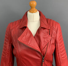 Load image into Gallery viewer, MARC CAIN LAMB LEATHER JACKET / COAT - Women&#39;sSize N2 - UK 10 Small S

