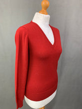 Load image into Gallery viewer, AQUASCUTUM Ladies Red 100% Wool JUMPER - Size Small S

