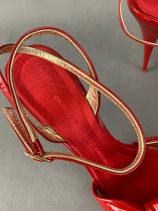 GIUSEPPPE ZANOTTI DESIGN Red Patent Leather HIGH HEELS Size EU 39 - UK 6