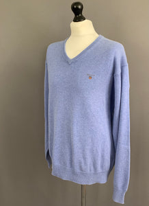 GANT V-Neck JUMPER - Premium Cotton - Mens Size XL Extra Large