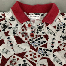 Load image into Gallery viewer, DOLCE &amp; GABBANA Playing Cards POLO SHIRT - Size Age 3 - 6 Months
