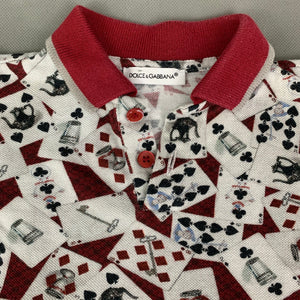 DOLCE & GABBANA Playing Cards POLO SHIRT - Size Age 3 - 6 Months