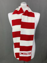 Load image into Gallery viewer, JEAN PAUL GAULTIER Red &amp; White Striped I❤️GAULTIER SCARF

