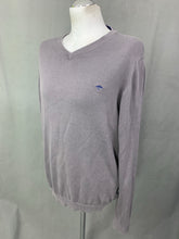 Load image into Gallery viewer, FYNCH-HATTON Mens Grey SUPIMA COTTON JUMPER Size Large L
