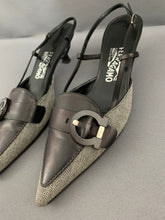 Load image into Gallery viewer, SALVATORE FERRAGAMO SLINGBACK MULES - Kitten Heels - Shoe Size 10 C - UK 7.5 - EU 40.5
