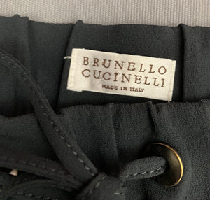 BRUNELLO CUCINELLI TROUSERS - Silk Blend - Women's Size IT 40 - UK 8 - FR 36