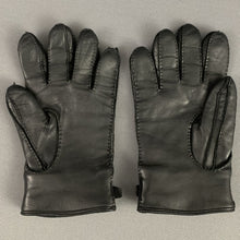 Load image into Gallery viewer, PRADA Women&#39;s Black LEATHER GLOVES Size 8
