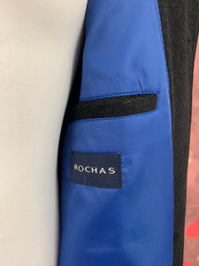 ROCHAS Mens Dark Grey COAT Size Large L - 40" Chest - IT 50