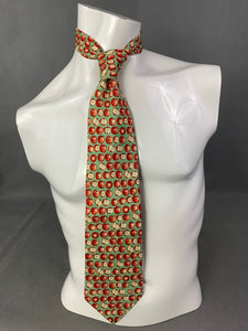 DUNHILL Mens 100% SILK Apple Pattern TIE - Made in Italy