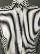 Load image into Gallery viewer, DUCHAMP London Black &amp; White Striped SHIRT Size 15.5&quot; Collar - Medium M
