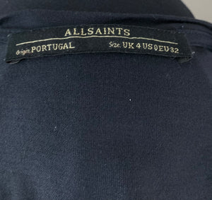 ALLSAINTS Dark Blue MARILLA DRESS - Size UK 4 - US 0