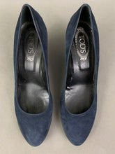 Load image into Gallery viewer, TOD&#39;S Ladies Blue Suede Mid Wedge Heeled Court Shoes Size 40.5 - UK 7.5 TODS
